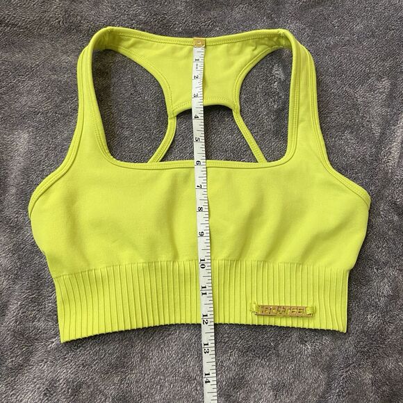 Bo+Tee Ribbed Waist Scoop Neck Sports Bra In Green XS - Picture 8 of 8